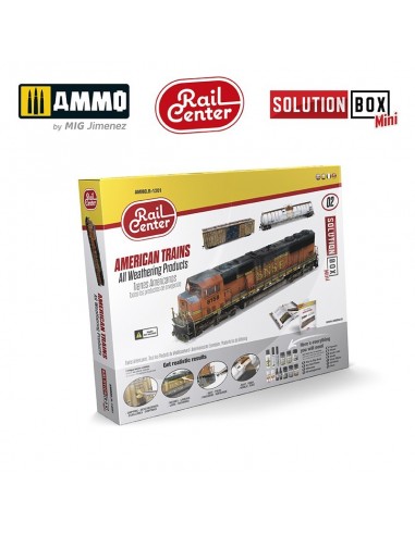 SOLUTION BOX MINI 02 - TRENES AMERICANOS. TODOS LOS PRODUCTOS DE ENVEJECIDO