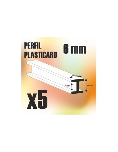 PERFIL PLASTICARD EN H 6mm (VIGA) (x 5)