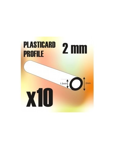 PERFIL PLASTICARD TUBO 2 mm (x 10)