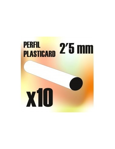 PERFIL PLASTICARD BARRA 2,5mm (x 10)