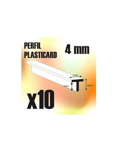 PERFIL PLASTICARD T 4mm (x 10)