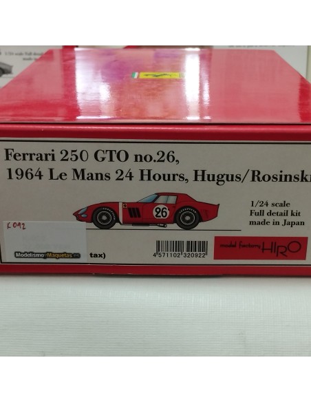 モデルファクトリーヒロ MFH 1/24 Ferrari 250GTO 1964 Le Mans トップ No.26 (K-092)