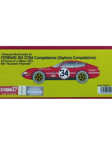 FERRARI 365 GTB4 COMPETICIONE DAYTONA 24H LM 1972 Nº34 SCUDERIA FILIPINETTI