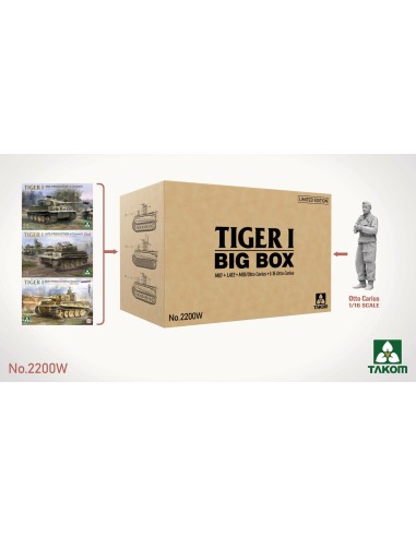 Tiger I Big Box - Mid, Late, Mid/Otto Carius And 1/16 Otto Carius (Limited Edition)