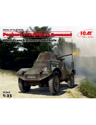 Panhard 178 AMD-35 Command, WWII French Armoured Vehicle