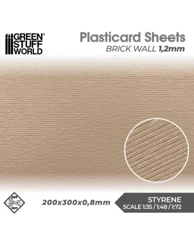 PLANCHA PLASTICARD - PARED DE LADRILLO 1,2MM