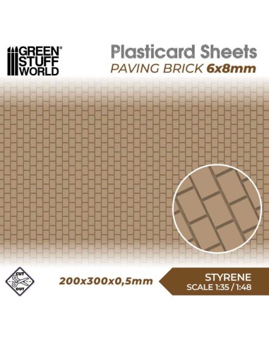 PLANCHA PLASTICARD - ADOQUINES 6X8MM