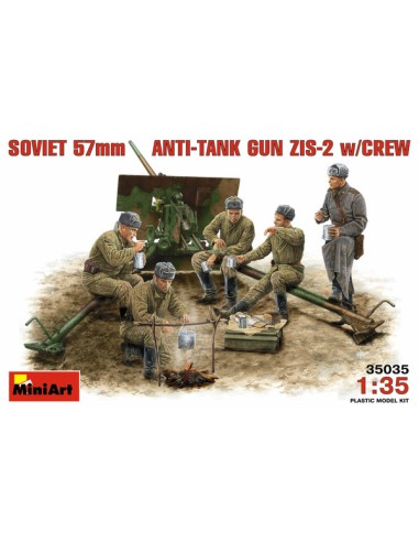 SOVIET 57mm ANTI-TANK GUN ZIS-2 w/CREW leer descripcion