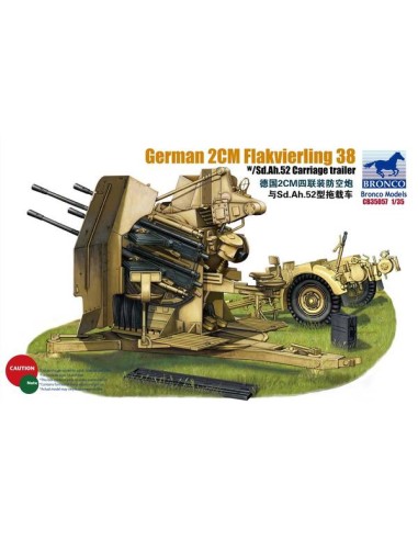 2cm Flakvierling 38 w/trailer