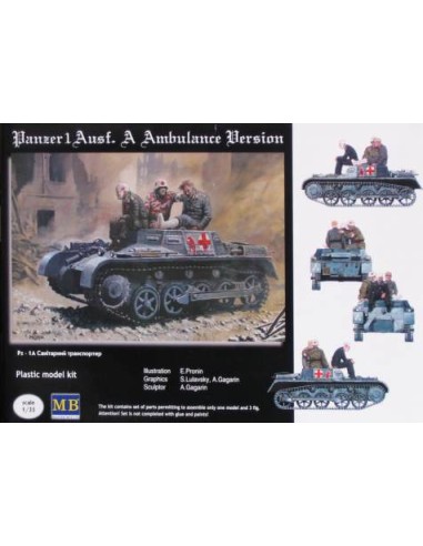 Pz I Ausf.A German WWII ambulance vehicle + figures