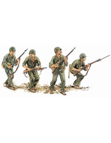 Marines Guadacanal 1942 (4 Figures set)