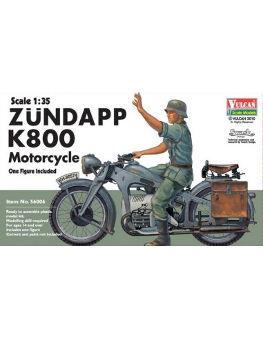 Zündapp K800 Motorcycle One figure included