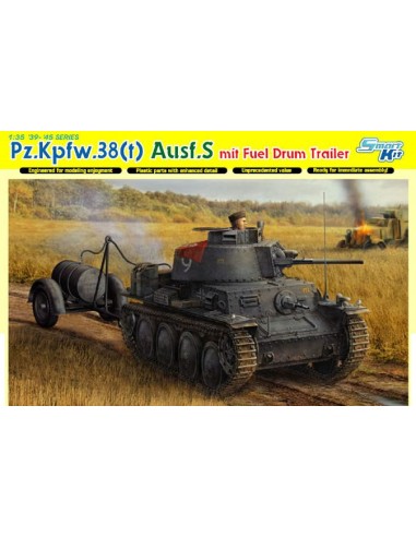 Pz.Kpfw.38(t) Ausf.S with Fuel Drum Trailer