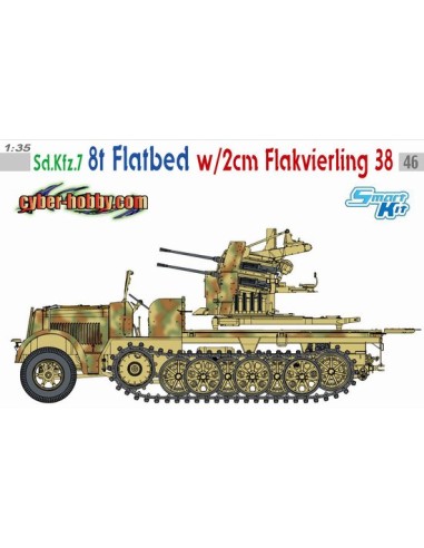 Sd.Kfz.7 8t Halftrack Flatbed w/ 2cm Flak 38