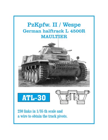 1/35 Orugas metálicas PzKpfw. II / semioruga alemán L 4500R Maultier