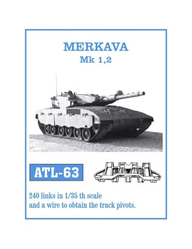 1/35 Orugas metálicas Merkava Mk 1,2