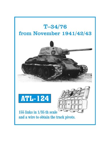 1/35 Orugas metálicas T-34/76 desde noviembre de 1941/42/43