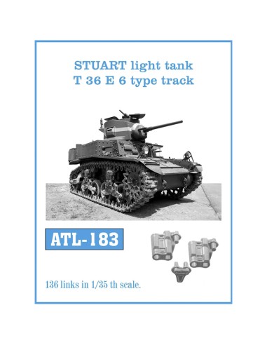 1/35 Orugas metálicas Tanque ligero Stuart modelo T 36 E 6