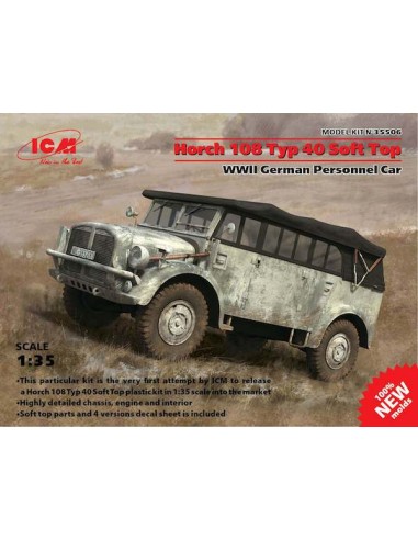 Typ 40 Soft Top, WWII German Personnel Car (100% new molds) leer descripcion