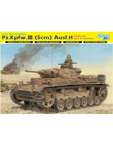 German PzKpfw.III (5cm) Ausf.H Sd.Kfz.141 Late Production Version LEER DESCRIPCION