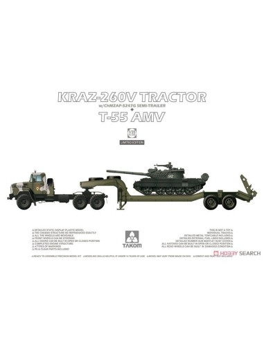 Kraz 260V Tractor + T55 AMV Tank  LEER DESCRIPCION 2095