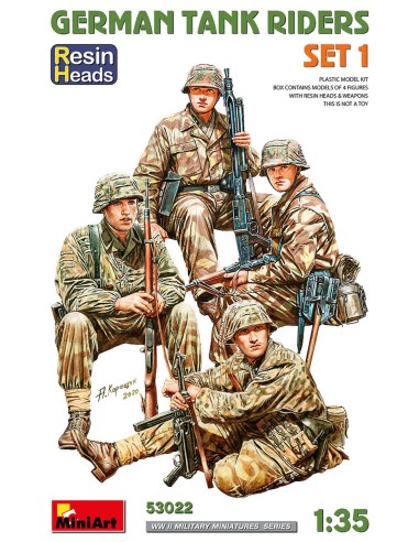 German Tank Riders Set 1 - Resin Heads