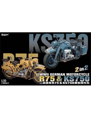 WWII German Motorcycle Zundapp KS 750 & BMW R75 2 in 2