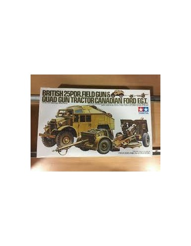 British 25Pdr.Field Gun & Quad Gun Tractor Canadian Ford F.G.T