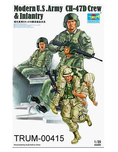 Modern U.S. Army CH-47D Crew & Infantry