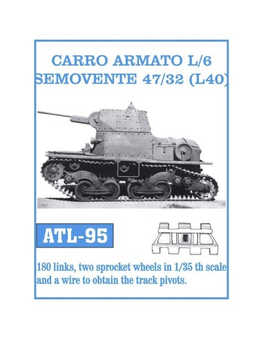 1/35 ORUGAS METÁLICAS CARRO ARMATO L/6 SEMOVENTE 47/32 (L40)