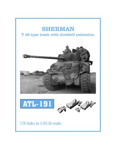 1/35 ORUGAS METÁLICAS TIPO SHERMAN T-48 CON EXTENSIONES DUCKBILL