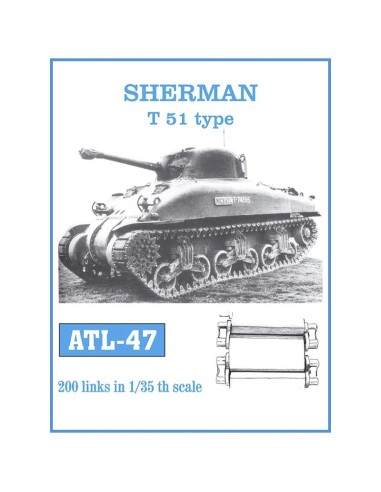 1/35 ORUGAS METÁLICAS SHERMAN MODELO T51