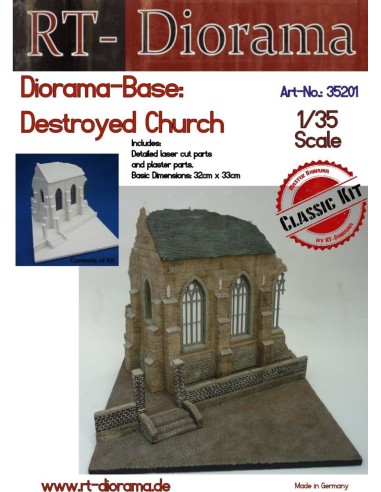 BASE PARA DIORAMA: IGLESIA DESTRUIDA 1/35