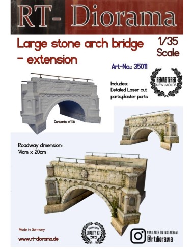 PUENTE DE ARCO DE PIEDRA DE GRAN TAMAÑO 1/35 - AMPLIACIÓN