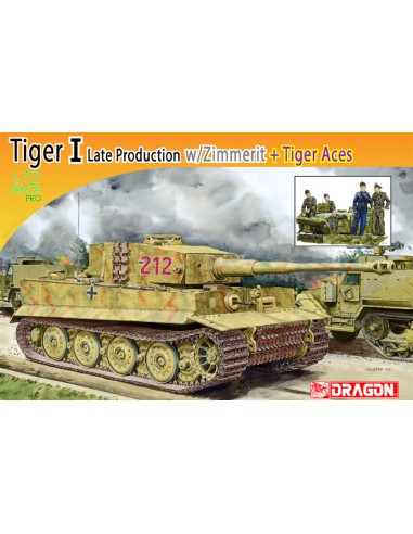 Pz.Kpfw.VI Ausf.E Tiger I Late Production w/Zimmerit + Tiger Aces Figure Set