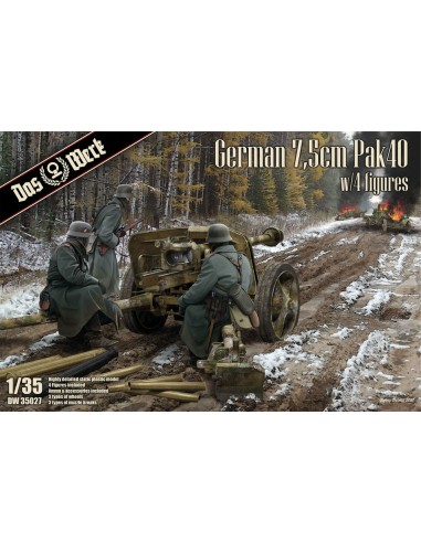 German 7,5cm Pak40 w/4 figures