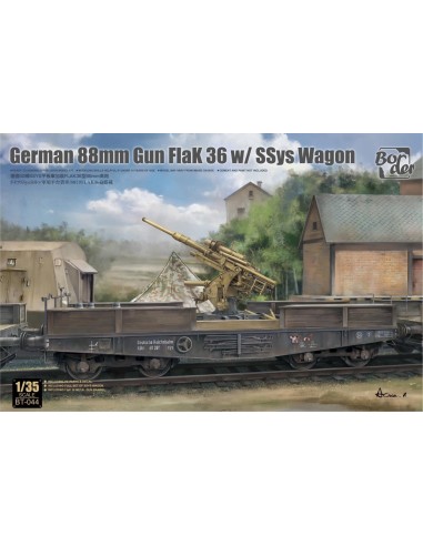 German 88mm Gun FlaK 36 With SSys Wagon