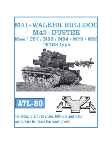 1/35 Orugas metálicas M41 -Walker Bulldog, tipo M42-Duster/ M44/ T37/ M53/ M84/ M75/ M52/ T91E3