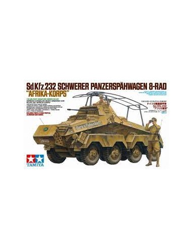 SD.KFZ 232 SCHWERER PANZERSPÄWAGEN 8-RAD AFRIKA CORPS INCLUIDOS FOTOGRABADOS Y CAÑON METAL