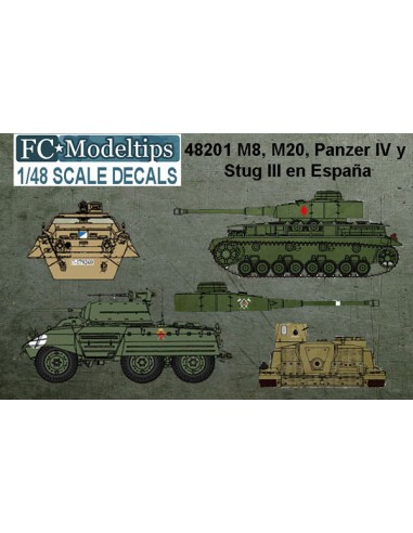 CALCAS PANZER IV STUG III M8 M20 EN ESPAÑA 1/48