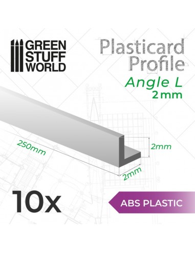 PERFIL PLASTICARD ANGULO-L 2x2mm (x10)