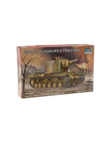 German Pz.Kpfm KV-2 754(r) Tank (single length vinyl tracks, plus link-&-length styrene tracks included)