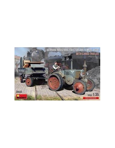 German Industrial Tractor D8511 Mod. 1936 with Cargo Trailer