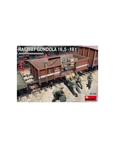 Railway Gondola 16,5-18t with Figures & Barrels