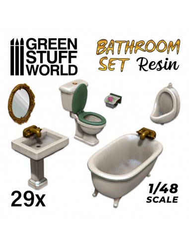 SET DE RESINA BAÑO Y WC 1/48