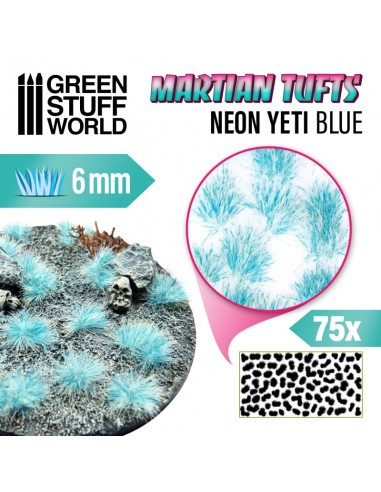 MATAS CÉSPED MARCIANAS - NEON YETI BLUE 6 mm