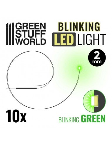 LUCES LED INTERMITENTES - VERDE - 2MM