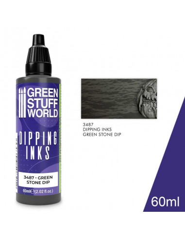 PINTURA DIPPING INK 60 ML - BLACK-GREEN STONE DIP