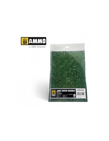 SUELO DE MÁRMOL VERDE JADE. BALDOSAS REDONDAS PARA BASES DE WARGAMES - 2 UDS.