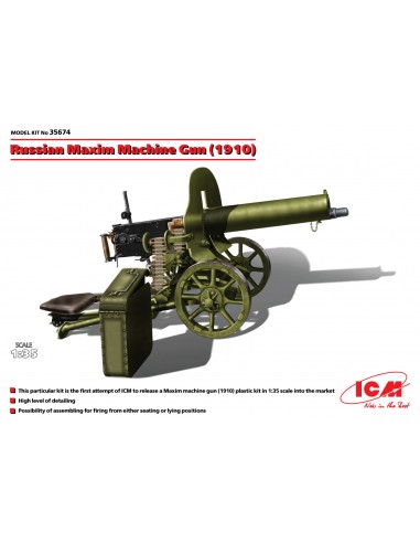 Russian Maxim Machine Gun (1910) SIN SU CAJA ORIGINAL